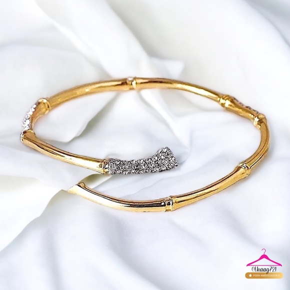 Alexis Bittar Jewelry - ALEXIS BITTAR Gold & Crystal Bamboo Bracelet - LAST ONE!